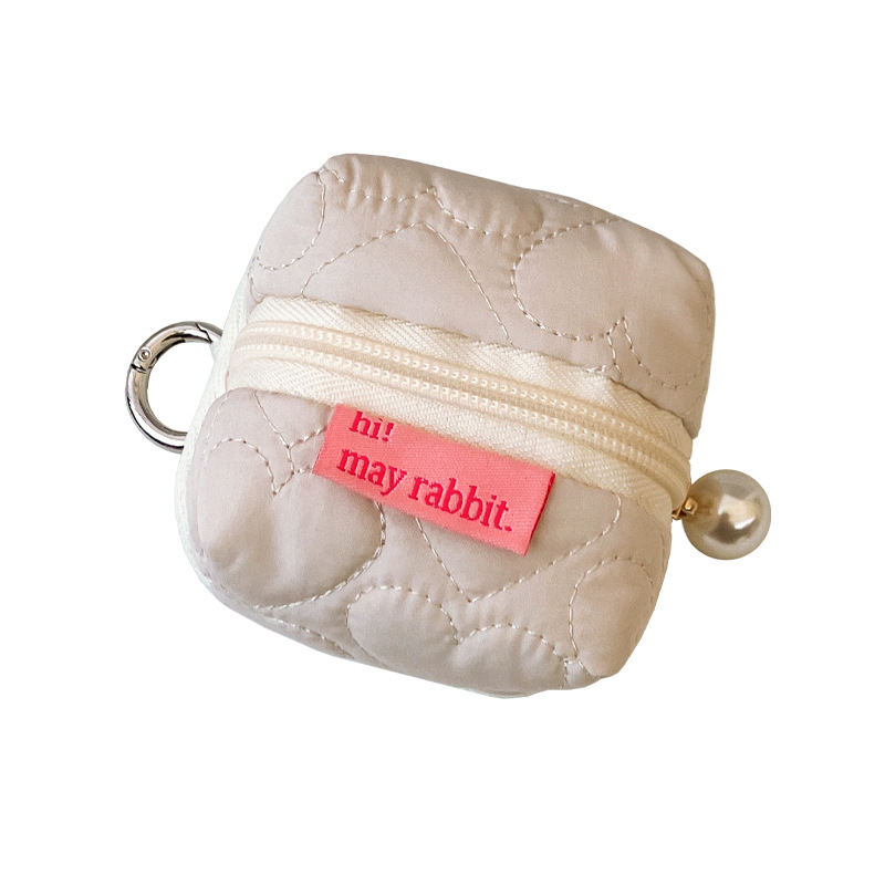 Amor lindo pequeña tienda tridimensional auricular caso de protección Bluetooth auricular bolsa colgante cambio bolsa pequeña bolsa de almacenamiento