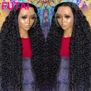European and American real Hair Water Wave Human Hair Wig Amazon Wig factory Lace Front