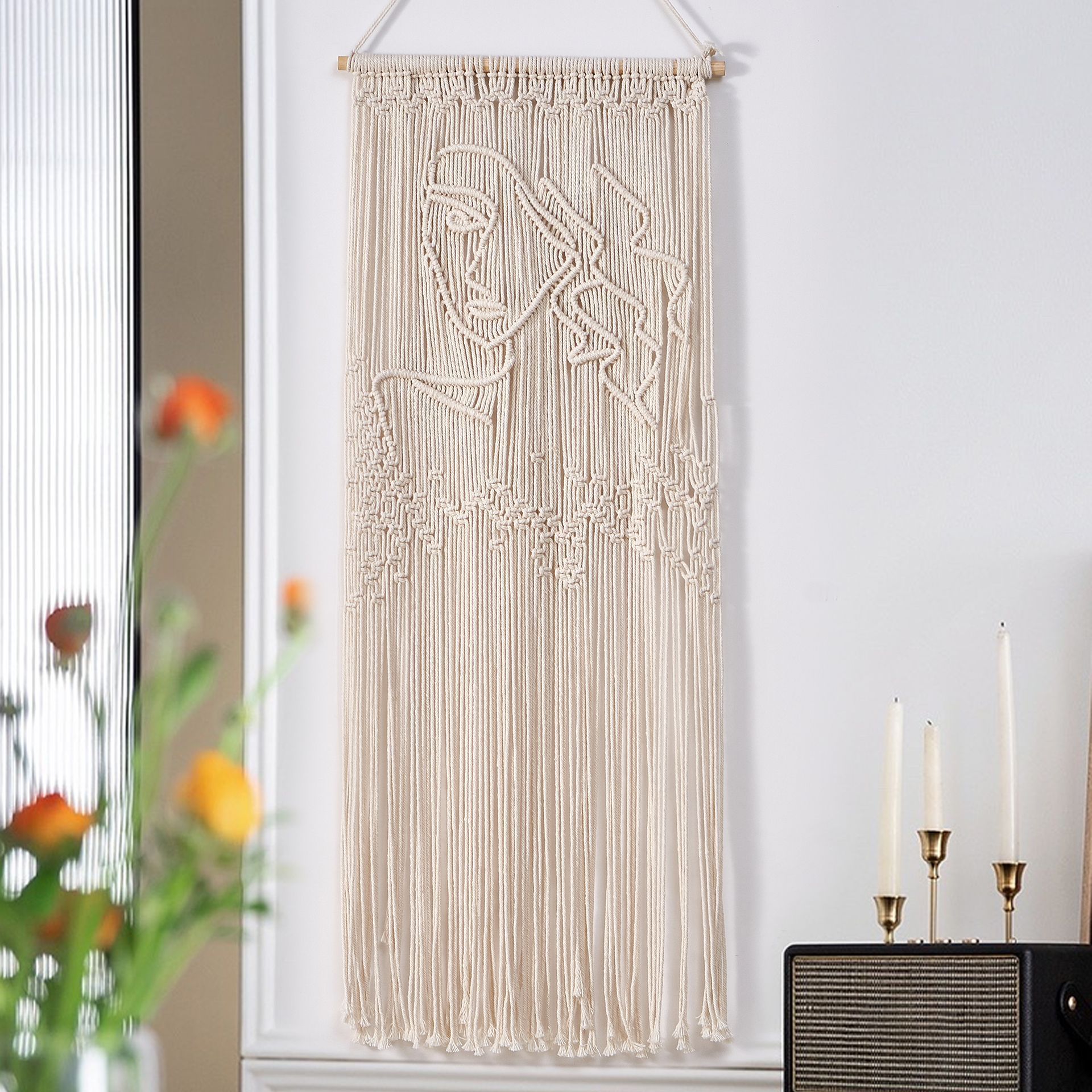 Nordic Tapestry Beauty Bohemian Tapestry Tapestry Pendant Cotton Rope Handmade Tapestry