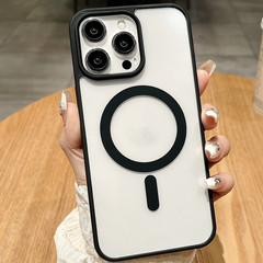 適用iphone15pro max磁吸手機殼14pro簡約15亞克力12蘋果13外貿11