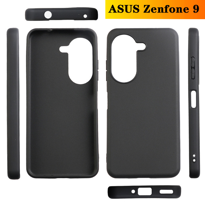 适用ASUS zenfone 9手机壳软套TPU全包边 华硕实黑色素材壳保护套
