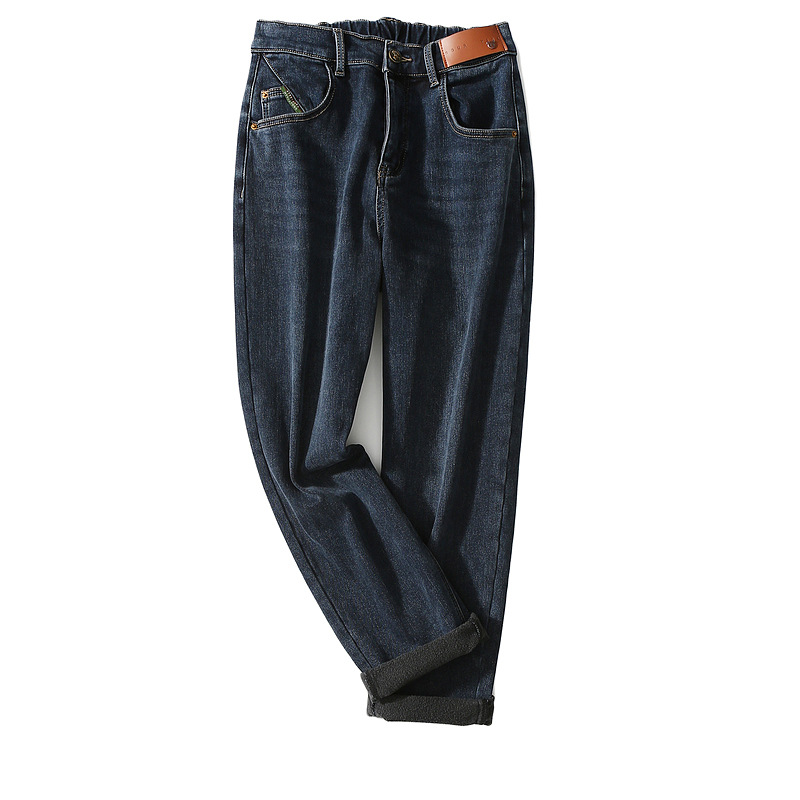 S2 winter king fried comfortable ~ warm slim brushed velvet slim high waist jeans pants