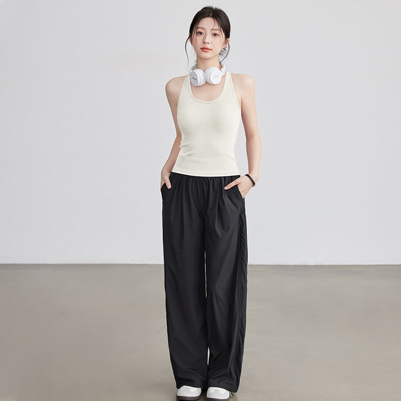 2025夏季新款瑜伽健身美背纯色可外穿瑜伽套装女修身显瘦文胸套装|undefined