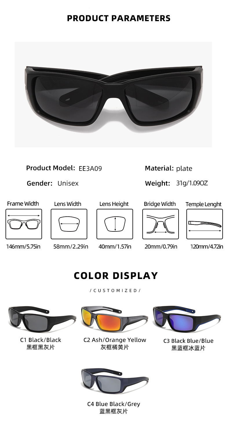 Einfacher Stil Strassenmode Geometrisch Tak Quadrat Vollbild Brille display picture 3