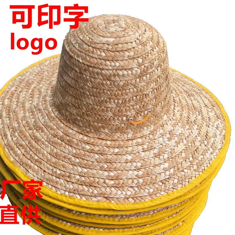 Directly Supplied from the Manufacturer, Straw Hats for Farmers, Sunshade and Sun Protection Hats Made of Wheat Straw, Large Brim, Traditional Style, with Edging, for Outdoor Use by Farmers and Children Directly Supplied from the Manufacturer, Straw Hats for Farmers, Sunshade and Sun Protection Hats Made of Wheat Straw, Large Brim, Traditional Style, with Edging, for Outdoor Use by Farmers and Children