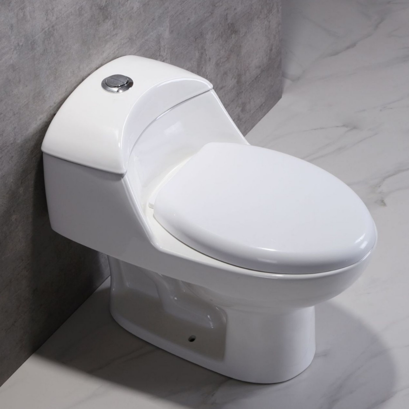 WC exportar inodoro de bombeo de América del Sur tipo sifón unido asiento de inodoro cerámico silencioso inodoro de gran calibre