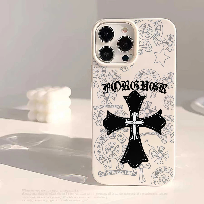 Crow Heart Cross Suitable for iPhone Apple 17 Phone Case 16 Trendy Brand 15 Jelly White 13 Soft 14 Unisex XS