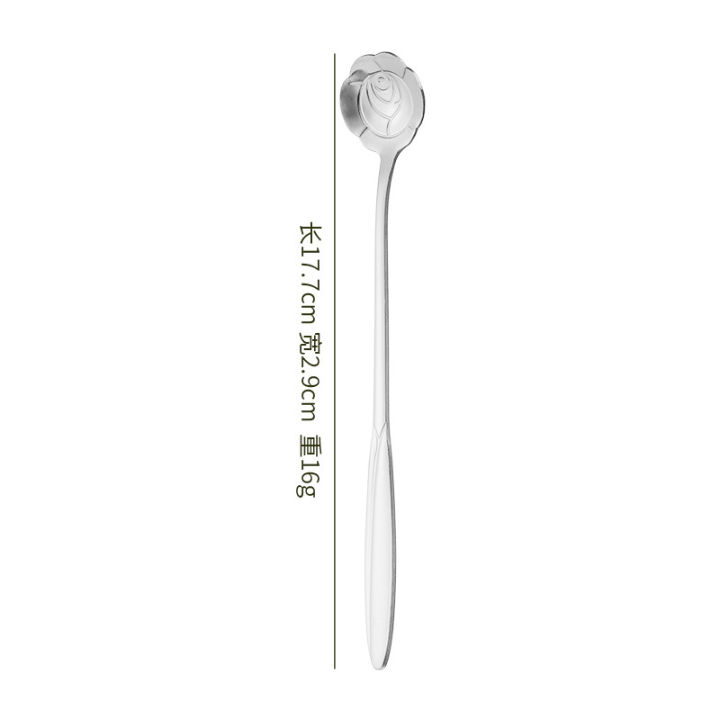 18cm 골드 로즈 스푼 내츄럴 컬러