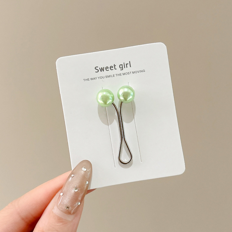 Botón de toalla de seda en forma de U de perla de color transfronterizo, bufanda de moda para mujer, clip para el cuello, bufanda, clip fijo, broche