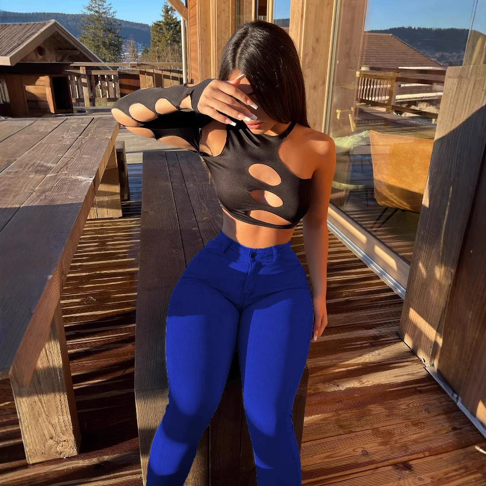 Европейские и американские персиковые бедра джинсы независимая станция ins сексуальные бедра джинсы женские обтягивающие бедра J N12