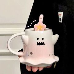 クリエイティブな小さな幽霊カップ、マグカップ、女の子、カップル、水筒、星、彼女、親友、高見え、実用的なカップ、キュートで楽しい