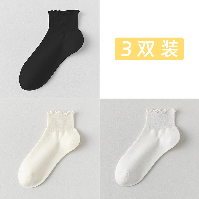 Calcetines de algodón de color sólido para damas verano hongo botón calcetines para mujeres sin hueso cabeza de embalaje independiente calcetines transpirables