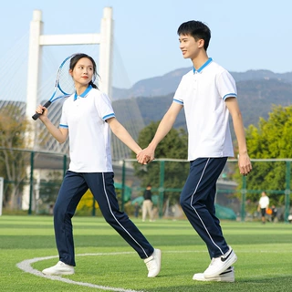 夏季合唱服校服套装学院风小学生初中生毕业衬衫百褶裙运动会班服