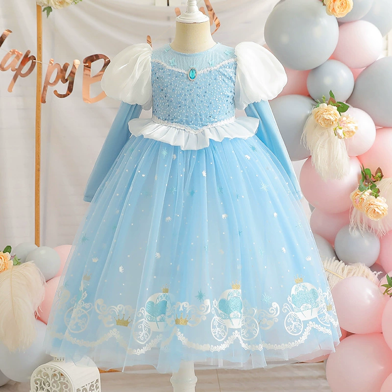 Autumn brand cute long-sleeve for princess, dress, “Frozen”, halloween