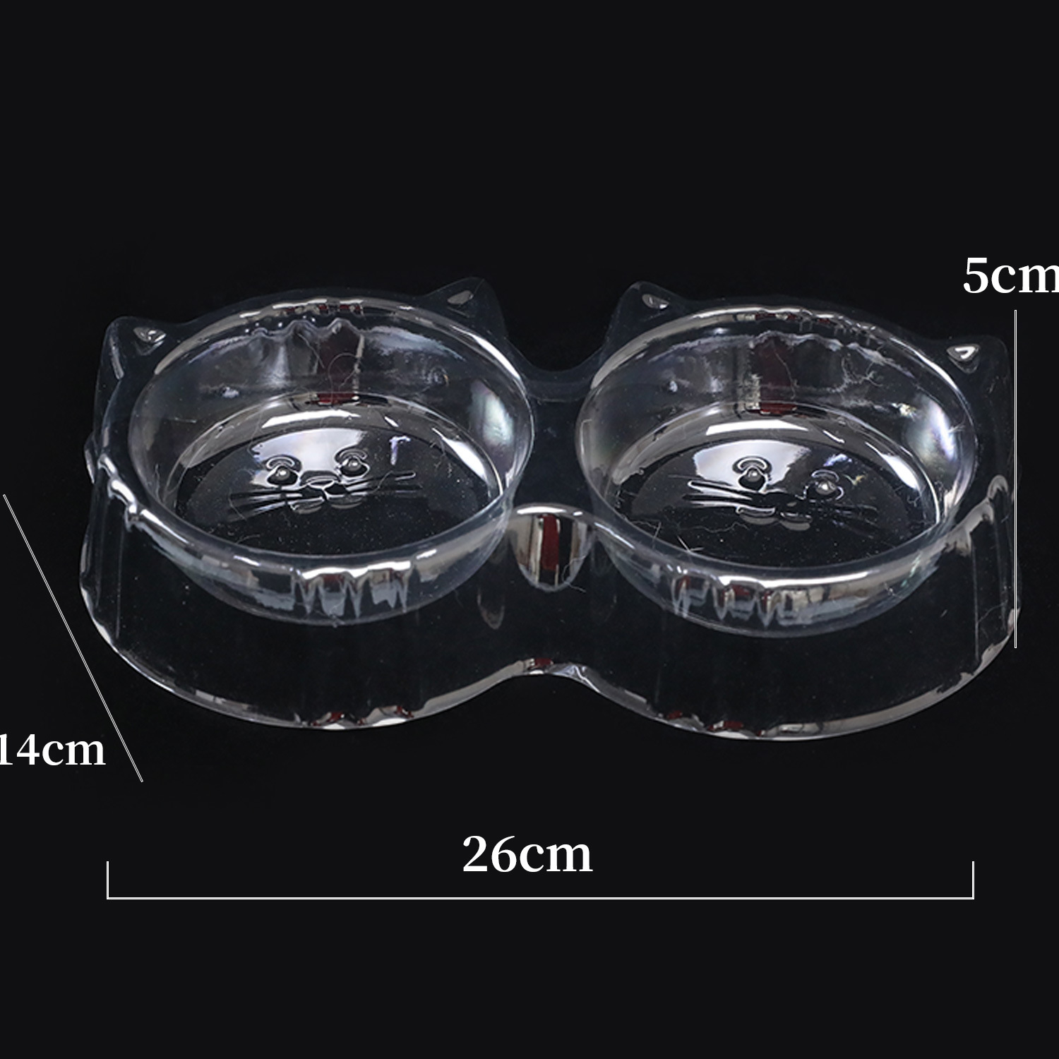 Tazón para perros PET cara de gato perezoso desechable anti-hormiga Tazón individual Tazón de comida para gatos Alimentación conveniente Agua Tazón doble Tazón para gatos