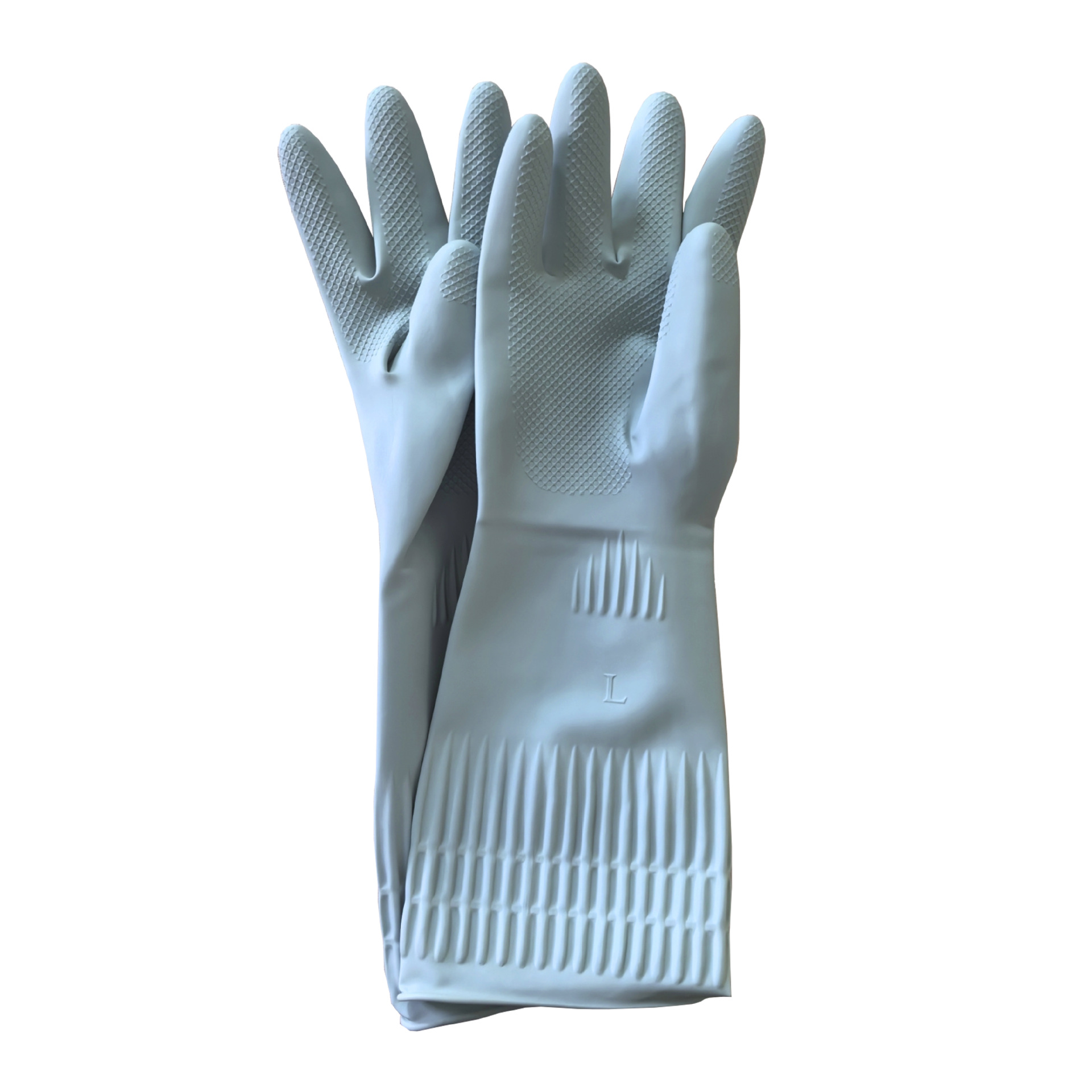 Guantes de látex más guantes de terciopelo guantes para lavar platos largos 55cm guantes de cocina engrosados para las tareas del hogar caucho flocado