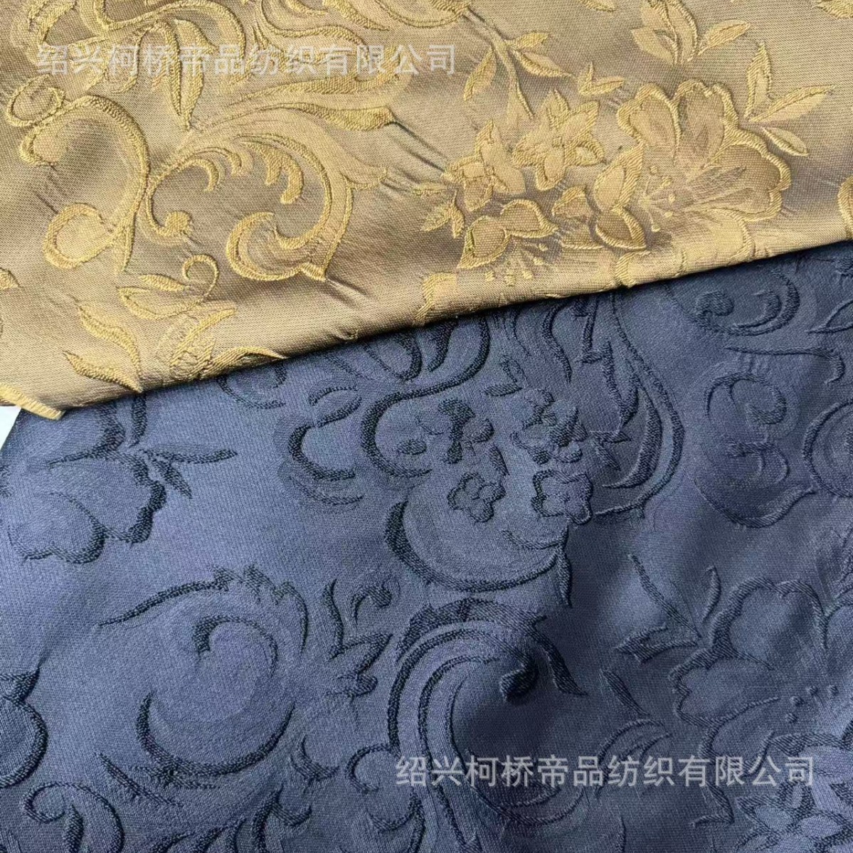 复古卷草缠枝花卉植物肌理感裤子提花布现货面料厂家直销批发大花