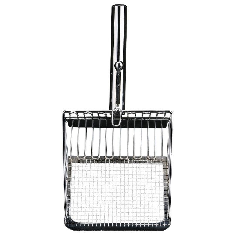 Pala de arena de gato de metal de séptima generación, agujero grande y delgado, pala de arena de gato, pala de mierda, pala de mierda, pala de mierda de gato, no de acero inoxidable