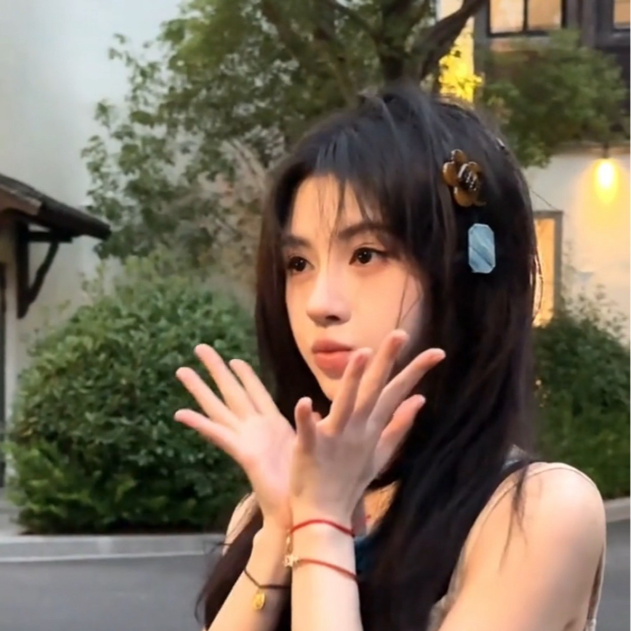 Ji Jingyi's Same Style Flower Diamond Starlight Hairpin Acetate Tortoise Shell Hairpin Elegant Side Clip Liki Korean Hair Accessories