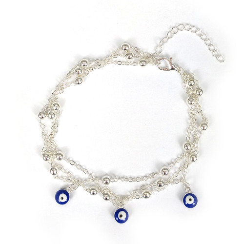 European and American New Style Ankle Chain Bohemian Blue Eye Pendant Ankle Accessory Fashion Multi-Strand Bead Ankle Jewelry