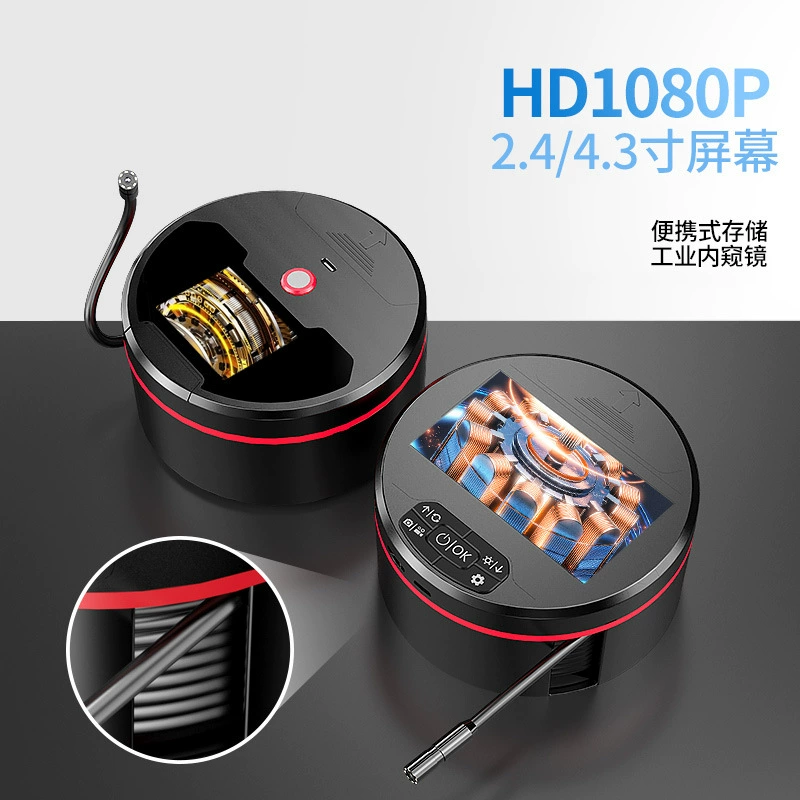 Новый эндоскоп для осмотра двигателя, трубопроводов 8 мм, топливных баков с экраном, водонепроницаемый, широкоугольный