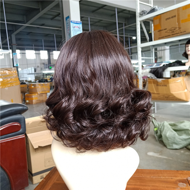 速卖通欧美假发女士短卷发全头发型网红齐刘海羊毛卷短发厂家批发|undefined