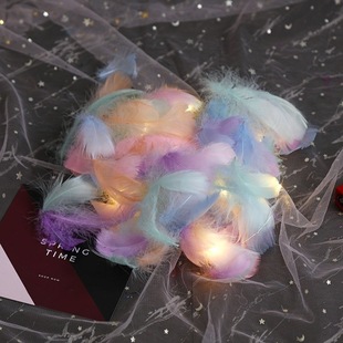Feather Decoration DIY Handmade Material Dream Catcher Accessories Bobo Filled Color Fluff Macaron White