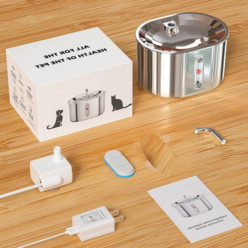 Automatic fountain stainless steel, new collection, pet