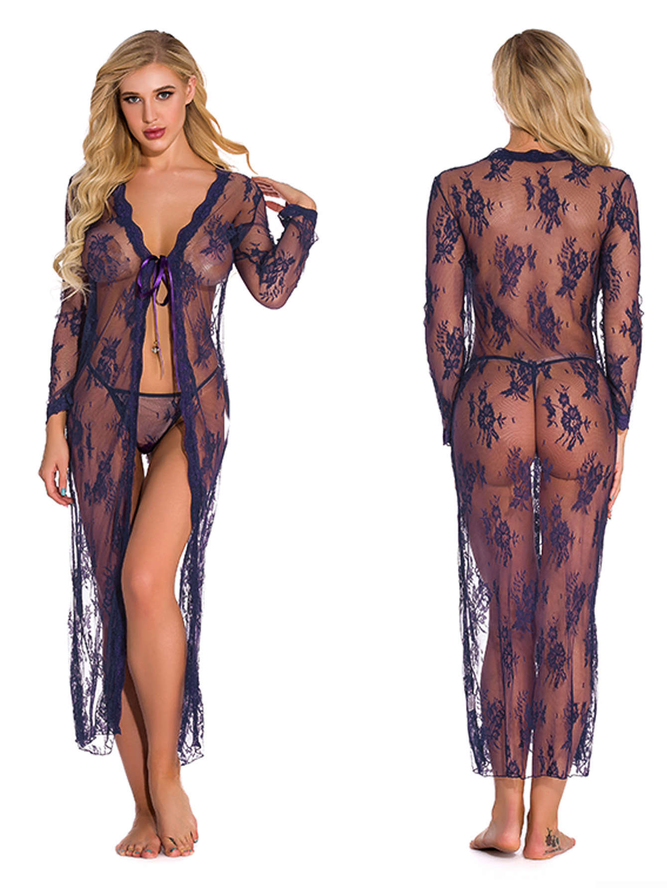 Lencería sexy fábrica Amazon lencería sexy al por mayor pijamas sexy vestido de la celebridad de Internet de Europa y América Robe