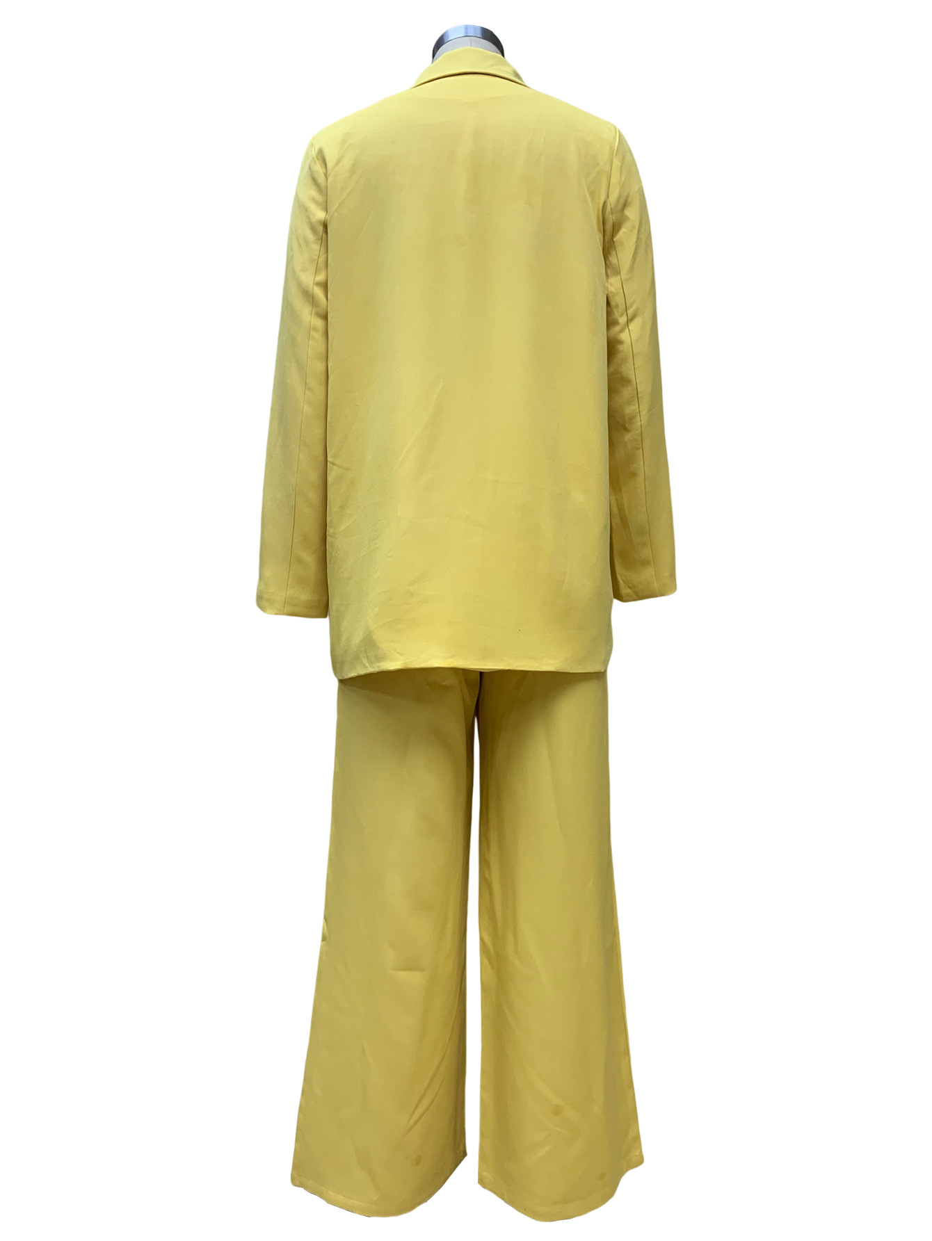 Women's Clothing 2024 Spring New Women's Fashion Temperament Lapel Long Sleeve High Waist Trousers Two piece Set_voghion.com