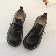 英伦小皮鞋女2022年春秋新款女鞋软妹jk鞋子布洛克休闲圆头单鞋女