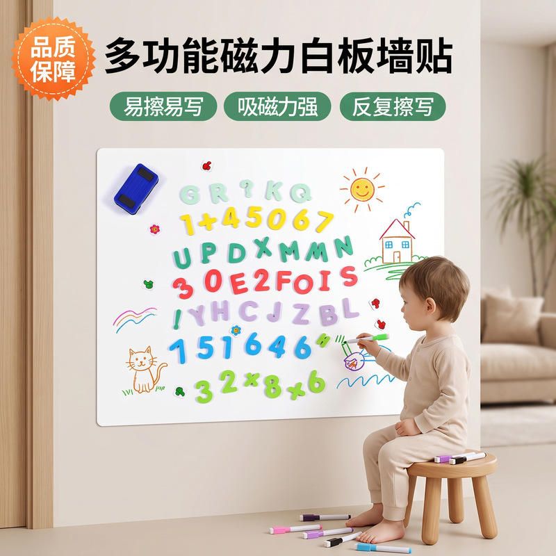 Magnetic Soft Whiteboard Thickened Self-Adhesive Blackboard Wall Sticker for Home, Children's Doodling, Office Plastic Magnetic Whiteboard Sticker in Stock Magnetic Soft Whiteboard Thickened Self-Adhesive Blackboard Wall Sticker for Home, Children's Doodling, Office Plastic Magnetic Whiteboard Sticker in Stock