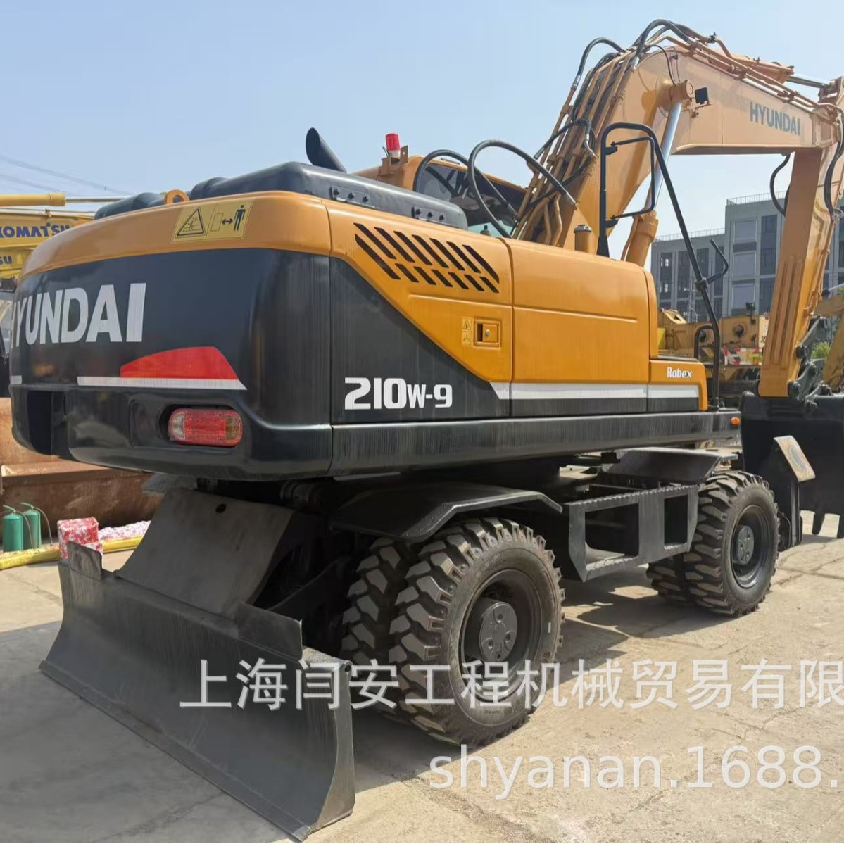 现代210W-9轮式挖掘机出售 现代210 220挖掘机外贸出口