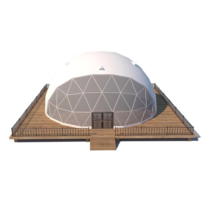 Gran cabina esférica al aire libre tienda esférica actividad de cubierta translúcida celebración de bodas banquete de vino invernadero de actividad temporal