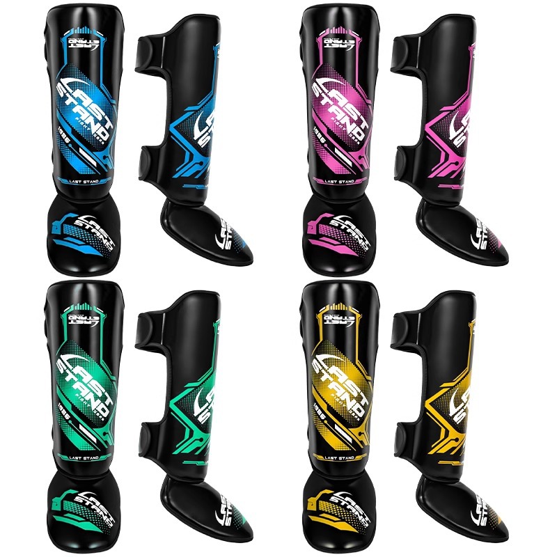 Muay Thai Leg Guards, Sanda Fighting Leg Guards, Kidsren's Adult Foot Guards, Back Ankle Boxing Training Shin Guards, Thickeneded