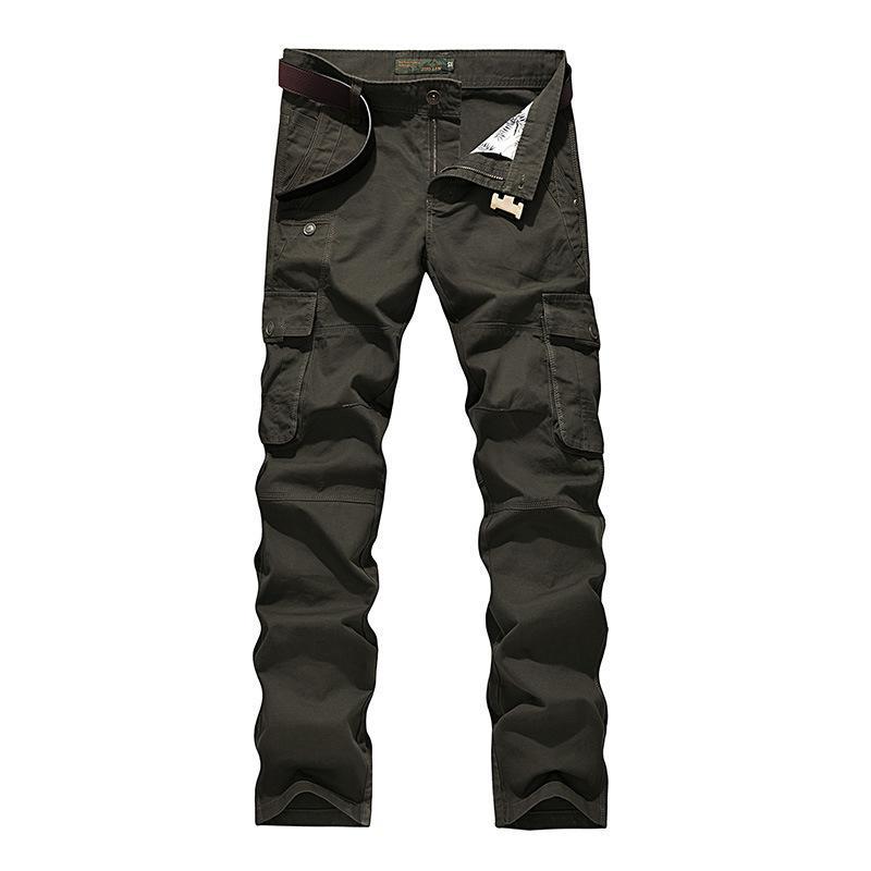 Manufacturers supply men's outdoor overalls multi-bag pants four seasons straight plus size cotton casual pants 8939