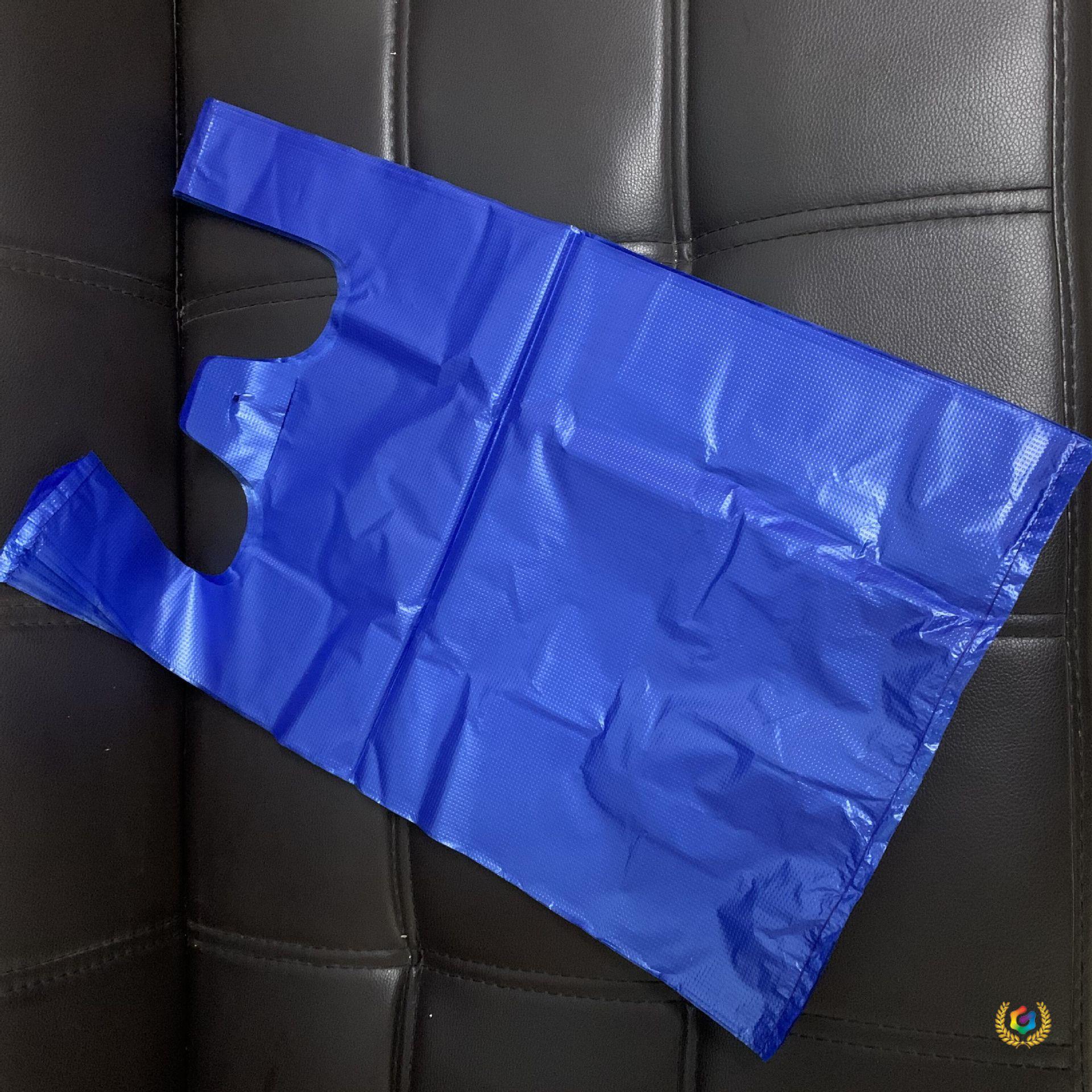 ☨蓝色特大65*90，50*75 等银灰色背心袋购物袋打包袋100个每包