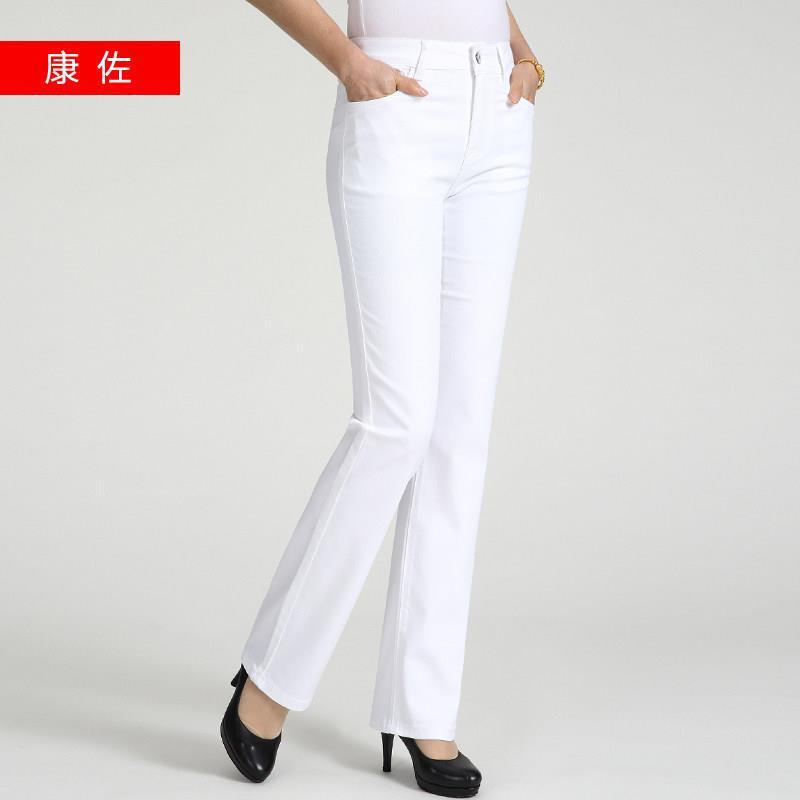 Mom's White Jeans for Women 2024 Autumn Thin Style Middle-Aged Plus-Size High-Waisted Loose Elastic Straight-Leg Casual Pants for Women Mom's White Jeans for Women 2024 Autumn Thin Style Middle-Aged Plus-Size High-Waisted Loose Elastic Straight-Leg Casual Pants for Women