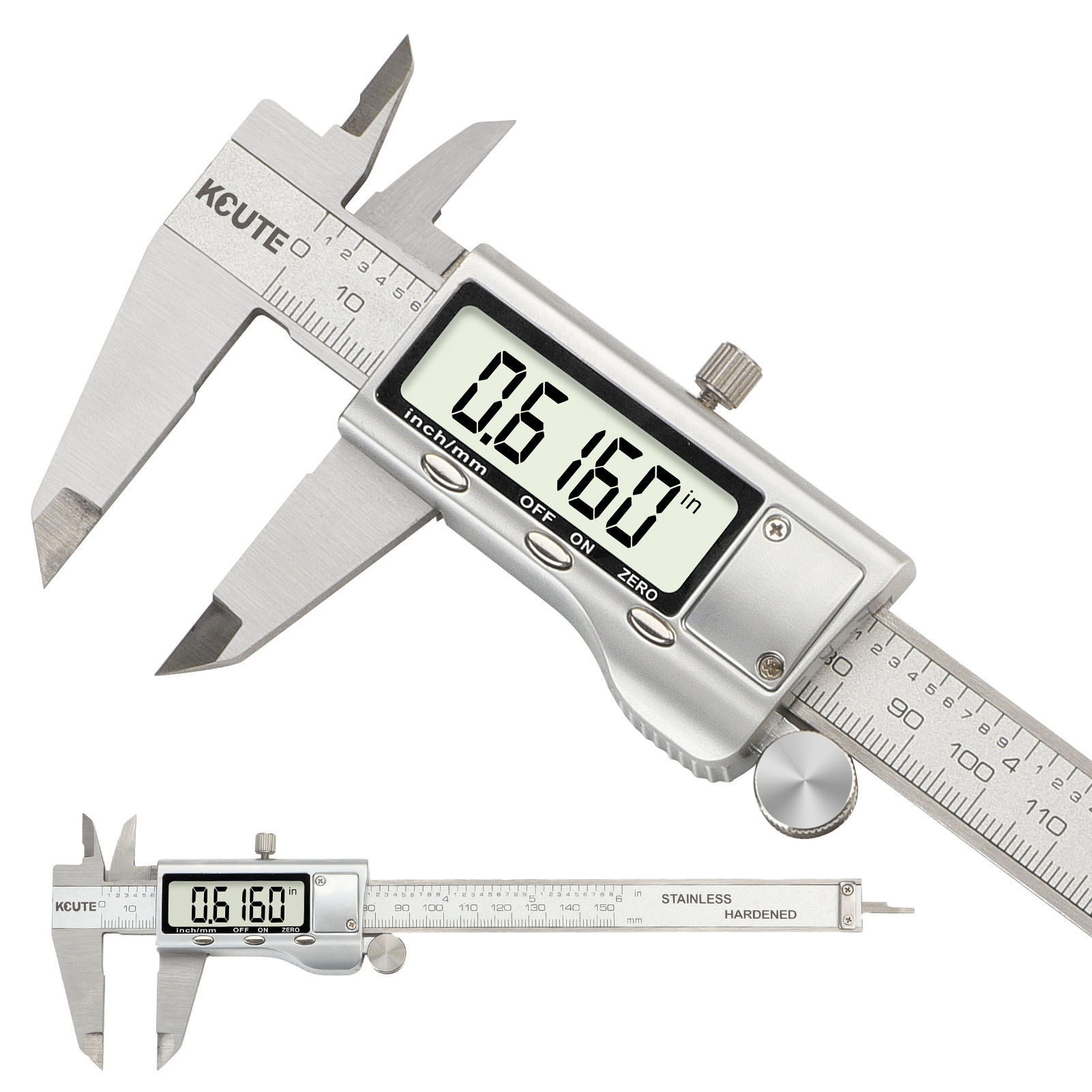 不锈钢电子数显卡尺高精度游标卡尺0-150mm工业级家用小型深度尺