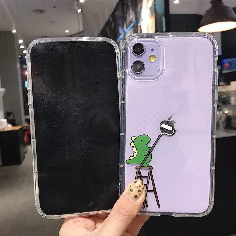 Яблоко, милый совместимый динозавр, iPhone 17, iPhone17 Pro, мультяшный чехол для телефона, iphone, 15promax