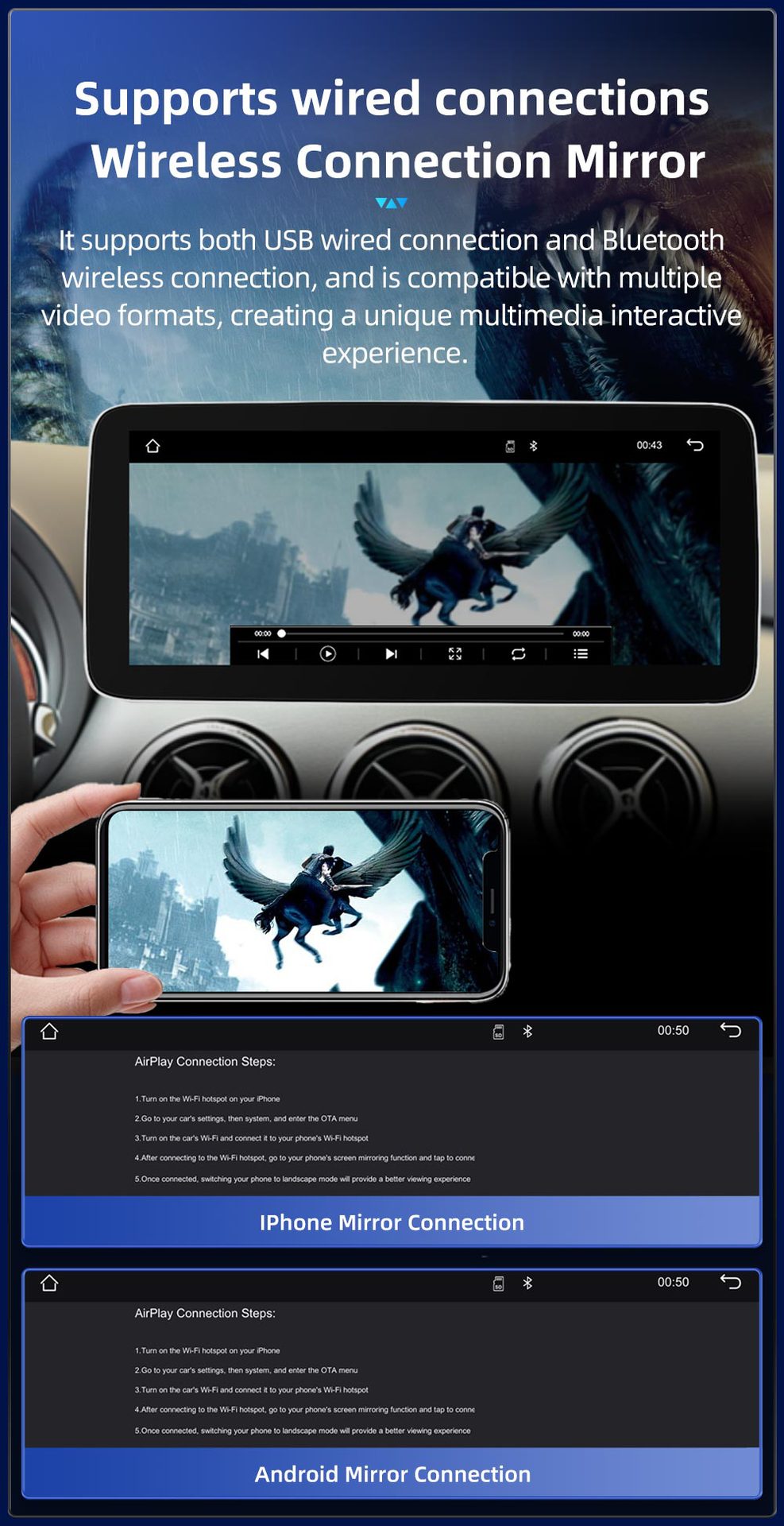 Car Central Control Large Screen Navigation Radio Suitable for Mercedes-Benz B-Class W242 W246 Android Qualcomm 12.3inch Bluetooth
