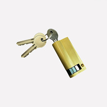 厂家直销Y全铜55MM单开半截锁芯 室内木门通用型现代锁具配件批发