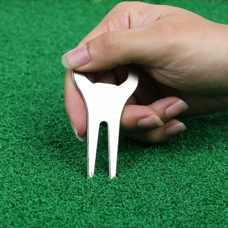 New golf green fork metal ball fork turf repair tools golf accessories course supplies green fork