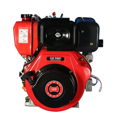 Single cylinder vertical air-cooled diesel engine coil start electric start crankshaft output 188F/E