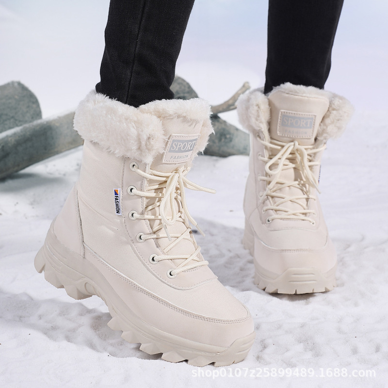 Foreign Trade Outdoor Winter Fleece-Lined Thickened Warm Cotton Shoes for Women, Winter Travel Shoes, Snow Boots, Snow Boots for Women, Large Size Foreign Trade Outdoor Winter Fleece-Lined Thickened Warm Cotton Shoes for Women, Winter Travel Shoes, Snow Boots, Snow Boots for Women, Large Size
