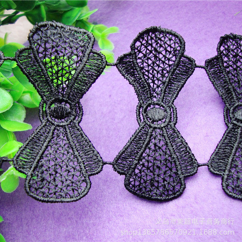 厂家直发7.3cm水溶刺绣花边涤纶蕾丝DIY裙摆洛丽塔服装女装