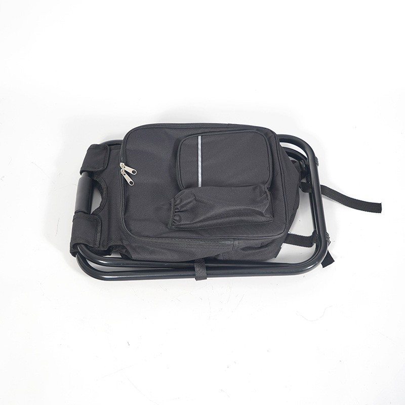 Taburete de pesca plegable portátil para exteriores con bolsa de hielo