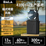 露营喷雾风扇USB充电便携式雾化风扇RGB照明户外水桶喷雾风扇灯