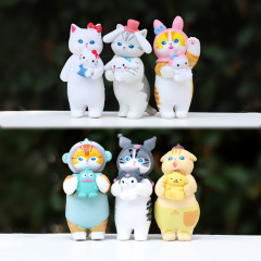 かわいい日本式の猫のCOSの醜い魚の美楽のティの大きい耳の犬の手は模型のデスクトップの車の装飾の置物を作ります。