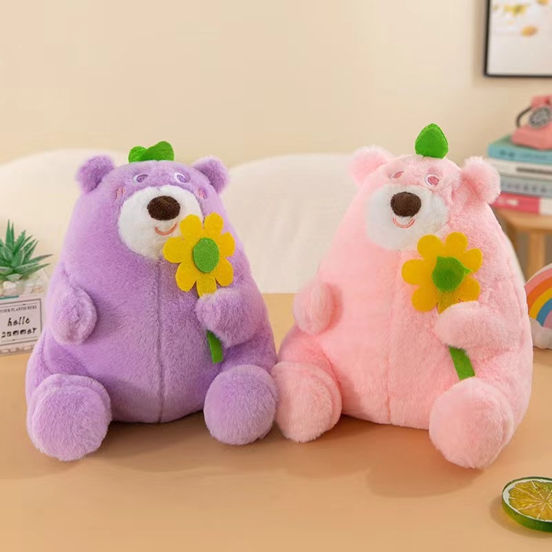 Juguetes de peluche lindos muñecas de frutas almohada muñeca agarra muñeca boda tira muñeca de tela muñeca estand juguetes regalos